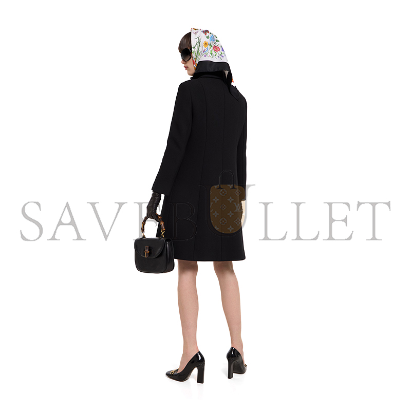 GUCCI NATTÉ COAT WITH DOUBLE G BUTTON 860471